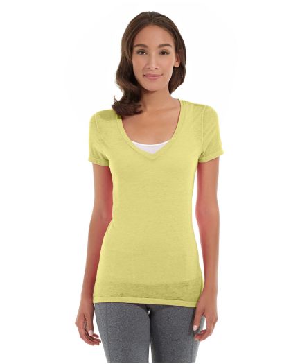 Karissa V-Neck Tee — Yellow